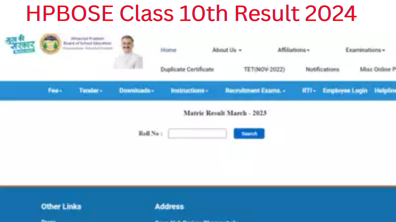 HPBOSE Class 10th Result 2024